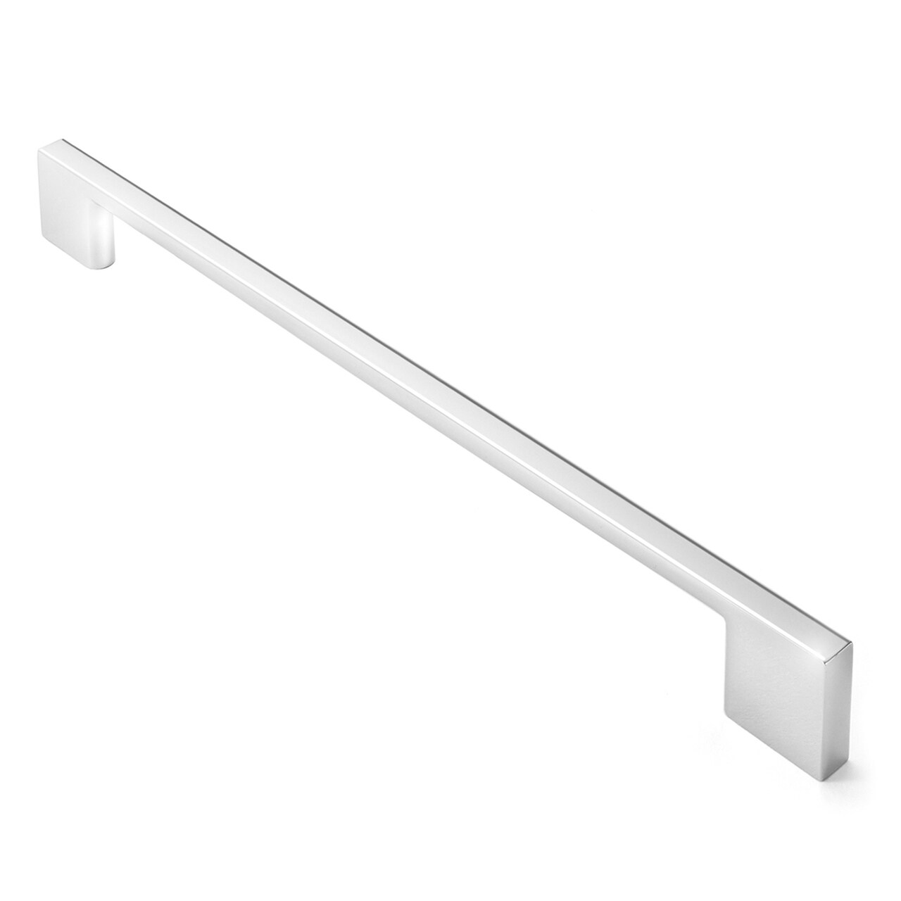 Cauldham Solid Kitchen Cabinet Pulls Handles (9" Hole Centers) - Modern Thin Profile Drawer/Door Hardware - Style M255 - Polished Chrome